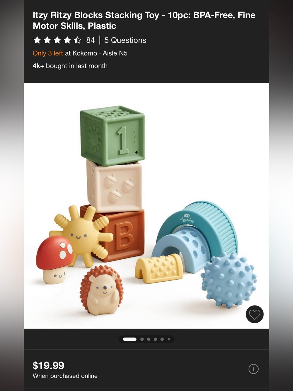 Itzy Ritzy Stacking Toy Blocks - Picture 2 of 2